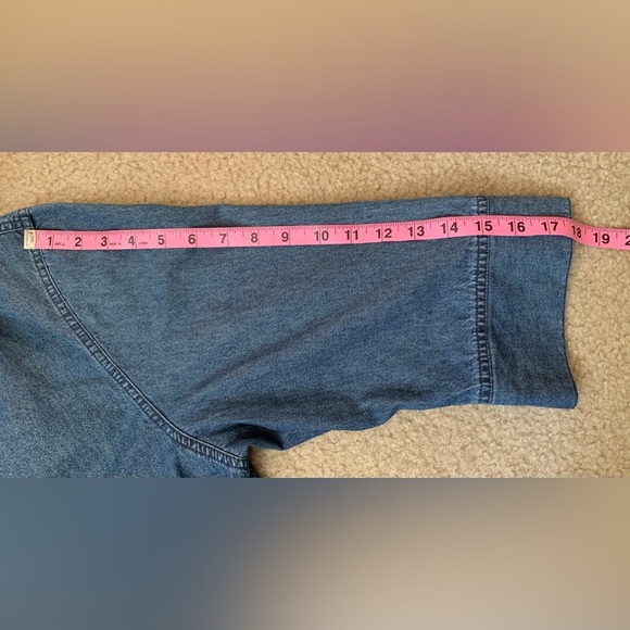 Original TY Wear Jean Shacket Jacket Shirt-Size 20W-Embroidered Floral Design - Picture 10 of 14